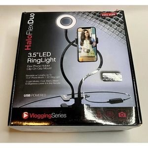 Tzumi Halo Flex Duo 3.5” LED Ring Light Vlogging Zoom Series Portable USB
